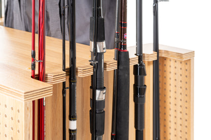 Fishing tackle cabinet, 65x50x84.5 cm, beech color