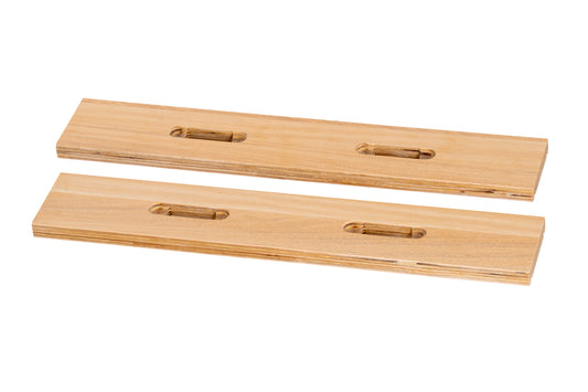 Fishing reel holders, set of 2 for 4 fishing reels, beech color