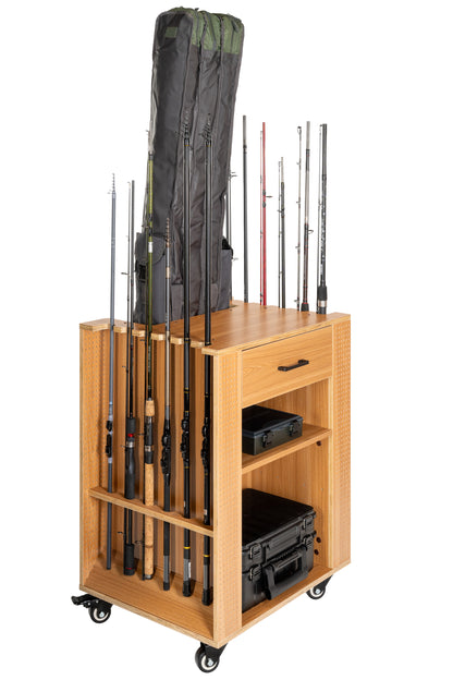 Fishing tackle cabinet, 65x50x84.5 cm, pine color
