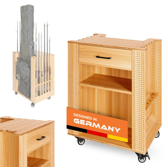 Fishing tackle cabinet, 65x50x84.5 cm, pine color