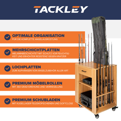 Fishing tackle cabinet, 65x50x84.5 cm, pine color